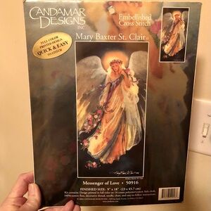 Candamar Designs Embellished Cross Stitch Kit Messenger of Love Angel NEW